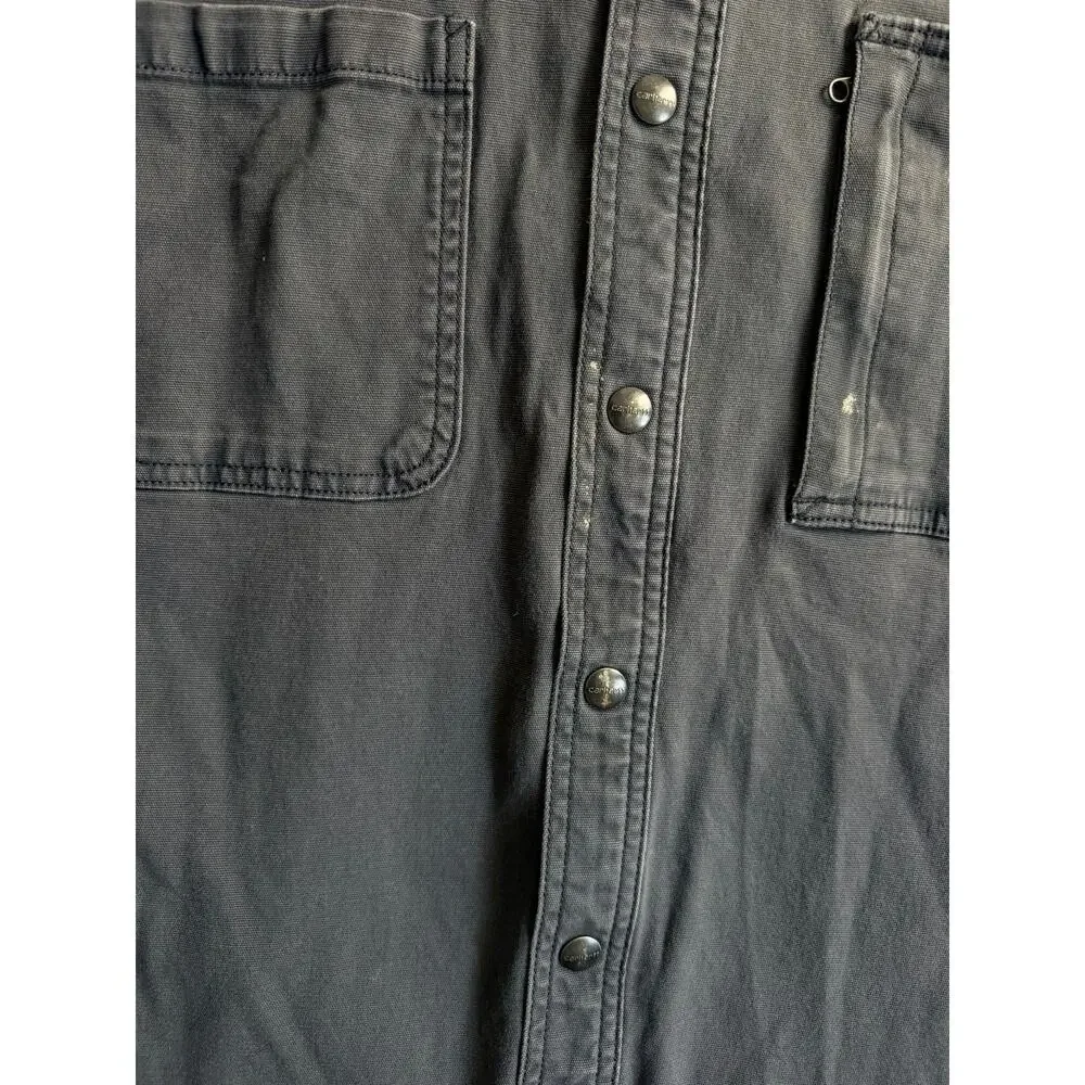 Carhartt Shacket Men's XL Rigby Shirt Jacket Blanket Lined Gray Fleece Rugged